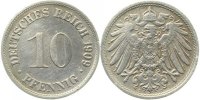 d 013n09D~3.0 10 Pfennig 1909D ss J 013