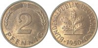 d 1.2 2 Pf 38150D~1.2 2 Pfennig 1950D bfr J 381