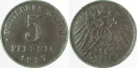  0 5 Pf   U29717A2.0 5 Pfennig  1917A glatter Rand vz J 297 13,00 EUR Differenzbesteuert nach §25a UstG zzgl. Versand