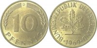d 38369D~1.1 10 Pfennig 1969D bfr/stgl J 383