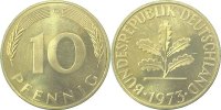 d 38373G~1.0a 10 Pfennig 1973G st.Erstabschlag (EA)! J 383
