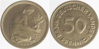 d P37949J2.2 50 Pfennig 1949J Kopf/Blätter.dopp. J 379