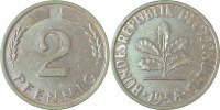 d 1.5 2 Pf 38158J~1.5 2 Pfennig 1958J vz/stgl J 381