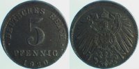 d 5 5 Pf P29720A2.5 5 Pfennig  1920A leicht dezentr. J 297