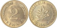 d 1.1 2 Pf 38159J~1.1 2 Pfennig 1959J bfr/stgl J 381