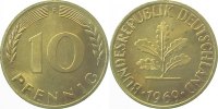 d 38369F~1.1a 10 Pfennig 1969F bfr/st Erstabschlag (EA)! ! J 383