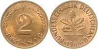 d 1.0 2 Pf 38168J~1.0 2 Pfennig 1968J stgl J 381a