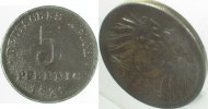 d 0 5 Pf U29721A2.0 5 Pfennig  1921A glatter Rand vz J 297