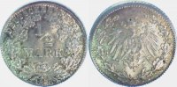 d 0 0.5 RM P01616D2.0 1/2 Reichsmark  1916D D5/ohne Riffelr. J 016