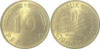 d 38371D~0.9 10 Pfennig 1971D stgl.fein!!! J 383