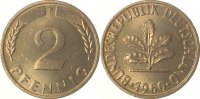 d 2 Pf 38160F~1.1a 2 Pfennig 1960F bfr/stgl Erstabschlag (EA)! !! J 381