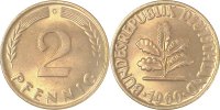 d 0.9 2 Pf 38160G~0.9 2 Pfennig 1960G st.fein!! J 381