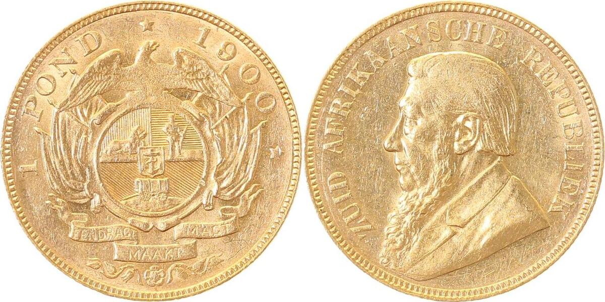 WELTM.-SA1900-GG   Gold S.Africa 1900 f.prfr !! seltener Jahrgang  RRR  